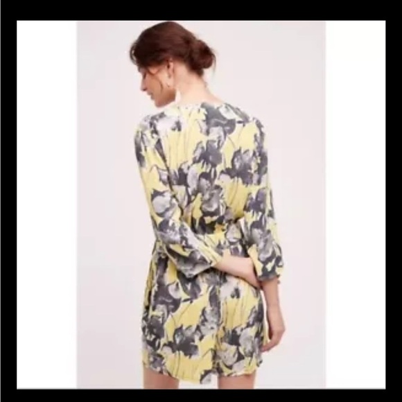 Anthropologie Elevenses Romper Somerset Yellow Floral - Picture 6 of 10